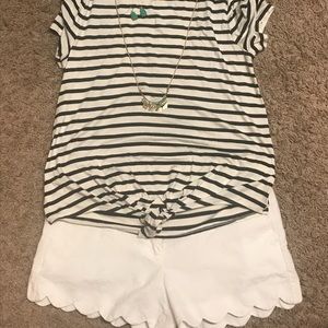 BLACK FRIDAY SALE J Crew 4 in Scalloped Shorts